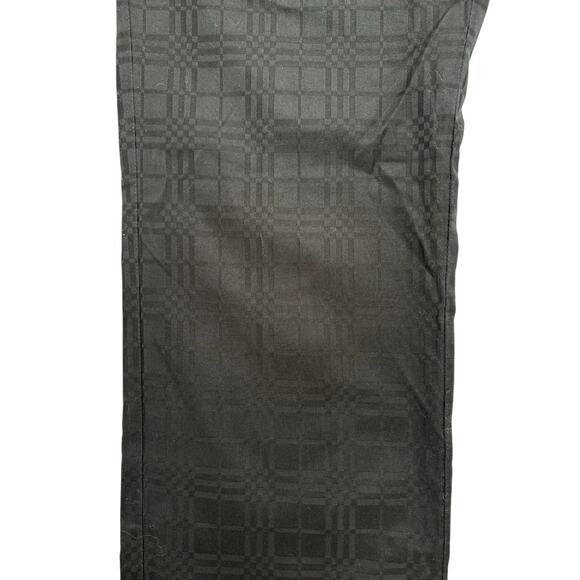 BURBERRY GOLF Black Brocade Straight Leg Pants Size 8 US Womens Cotton Spandex - Picture 4 of 10